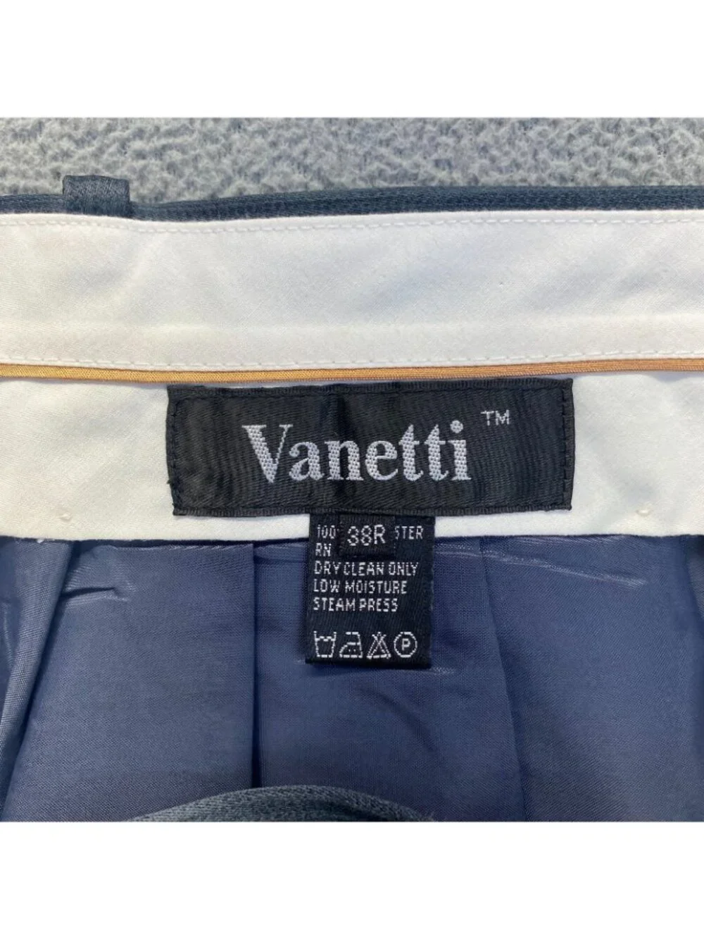 Vanetti Men’s Dress Pants Size 38R Preppy,Gray,Pleated